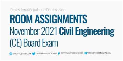 ROOM ASSIGNMENTS: November 2021 Civil Engineering Board .
